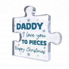 Gift For DADDY Happy Christmas Gift For Daddy Acrylic Puzzle