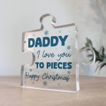 Gift For DADDY Happy Christmas Gift For Daddy Acrylic Puzzle