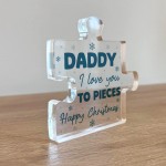 Gift For DADDY Happy Christmas Gift For Daddy Acrylic Puzzle