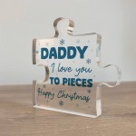 Gift For DADDY Happy Christmas Gift For Daddy Acrylic Puzzle