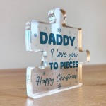 Gift For DADDY Happy Christmas Gift For Daddy Acrylic Puzzle