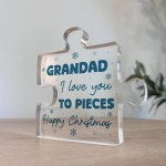 Gift For GRANDAD Happy Christmas Gift For Grandad Acrylic Puzzle
