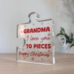 Gift For GRANDMA Happy Christmas Gift For Grandma Acrylic Puzzle