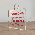 Gift For GRANDMA Happy Christmas Gift For Grandma Acrylic Puzzle