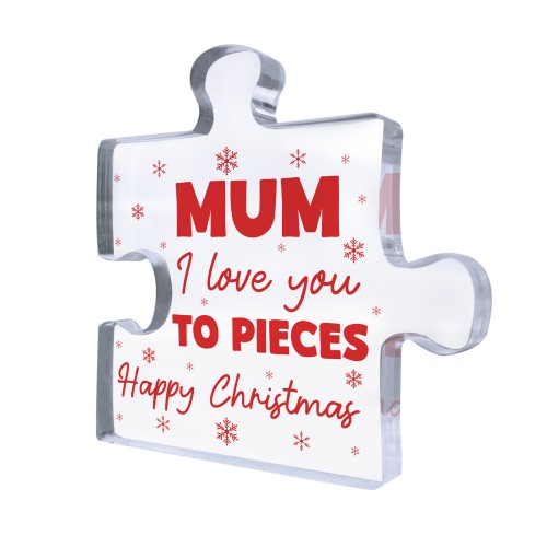 Gift For Mum Happy Christmas Gift For Mum Acrylic Puzzle Block