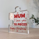 Gift For Mum Happy Christmas Gift For Mum Acrylic Puzzle Block