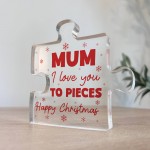 Gift For Mum Happy Christmas Gift For Mum Acrylic Puzzle Block