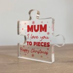 Gift For Mum Happy Christmas Gift For Mum Acrylic Puzzle Block