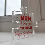 Gift For Mum Happy Christmas Gift For Mum Acrylic Puzzle Block