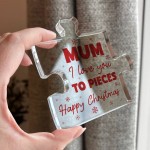 Gift For Mum Happy Christmas Gift For Mum Acrylic Puzzle Block