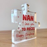 Gift For Nan Happy Christmas Gift For Nan Acrylic Puzzle Block Gift For Nan Happy Christmas Gift For Nan Acrylic Puzzle Block