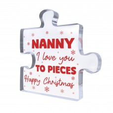 Gift For Nanny Happy Christmas Gift For Nanny Acrylic Puzzle