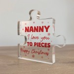 Gift For Nanny Happy Christmas Gift For Nanny Acrylic Puzzle