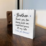 Gift For Brother Building Blocks Puzzle Gift For Him Brother