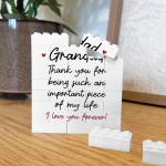 Gift For Grandad Building Blocks Puzzle Gift For Him Grandad