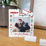 Merry Christmas Gift For Son Daughter Personalised Photo Block Merry Christmas Gift For Son Daughter Personalised Photo Block