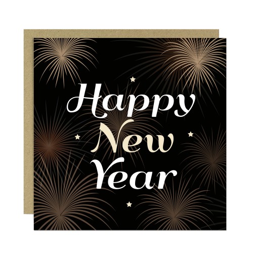 Happy New Year Greetings Card New Years Eve Card Friends Family