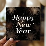 Happy New Year Greetings Card New Years Eve Card Friends Family