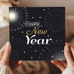 Happy New Year Card New Years Eve Celebration Greetings Card 