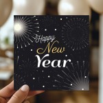 Happy New Year Card New Years Eve Celebration Greetings Card 