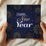Happy New Year Card For Friends Family 145x145mm New Years Eve