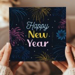 Happy New Year Celebration Card For Family and Friends New Years