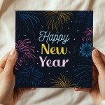 Happy New Year Celebration Card For Family and Friends New Years