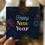 Happy New Year Celebration Card For Family and Friends New Years