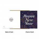 Happy New Year Card With Kraft Envelope 145x145mm New Years Eve 