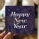 Happy New Year Card With Kraft Envelope 145x145mm New Years Eve 