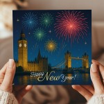 New Year Card Firework London New Years Eve Celebration