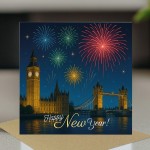 New Year Card Firework London New Years Eve Celebration
