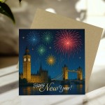 New Year Card Firework London New Years Eve Celebration