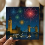 New Year Card Firework London New Years Eve Celebration