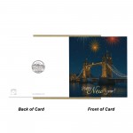 Happy New Year Card London Scene New Years Eve Fireworks