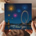 Happy New Year Greetings Card For Family Friends London New Year