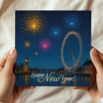 Happy New Year Greetings Card For Family Friends London New Year