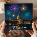 New Year Card For Family Friends and Neighbours New Years Eve
