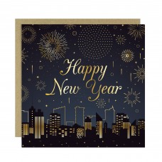 Happy New Year Card For Family, Friends and Couples Fireworks