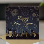 Happy New Year Card For Family, Friends and Couples Fireworks