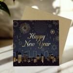 Happy New Year Card For Family, Friends and Couples Fireworks