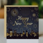 Happy New Year Card For Family, Friends and Couples Fireworks