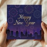 New Year Card For Friends and Family Happy New Year Celebration 