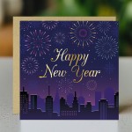 New Year Card For Friends and Family Happy New Year Celebration 