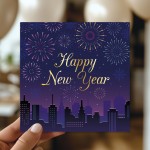 New Year Card For Friends and Family Happy New Year Celebration 