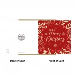 Merry Christmas Card Floral Festive Greetings Card For Family Merry Christmas Card Floral Festive Greetings Card For Family