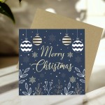 Christmas Card Festive Seasons Greetings Card For Family Friend