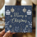 Christmas Card Festive Seasons Greetings Card For Family Friend