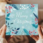 Merry Christmas Card Seasons Greetings Xmas Card Friends Family