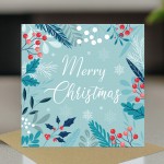 Merry Christmas Card Seasons Greetings Xmas Card Friends Family